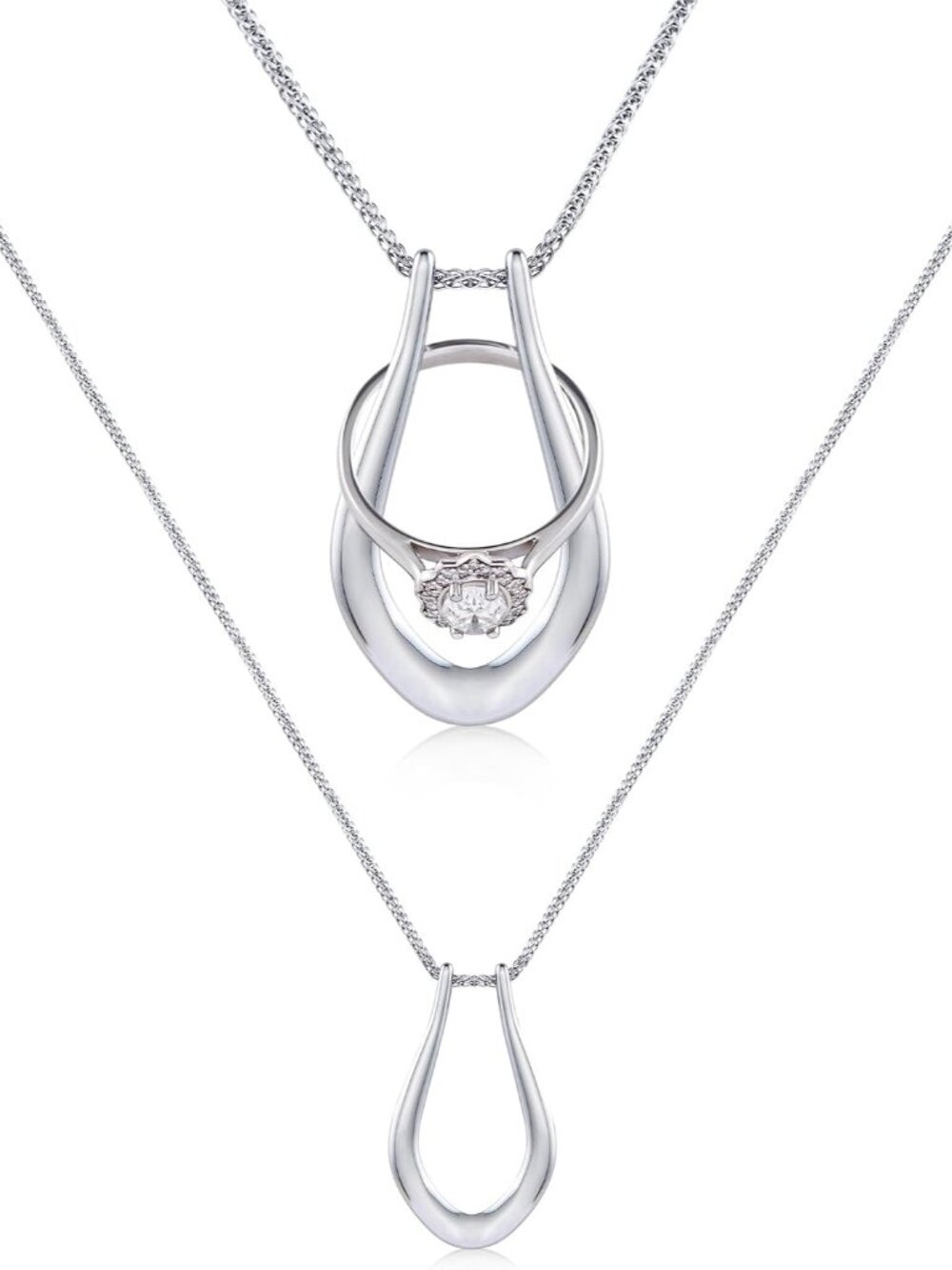 Vesta Ring Keeper Necklace - Elegant 18K Gold-Plated Ring Holder for Women